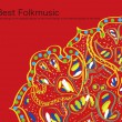 馮 曉知（ヒョウ・ギョウチ）【中国】：Best Folkmusic - 伝統的な柄でCDジャケットをデザインしました【120×120mm／パソコン 】