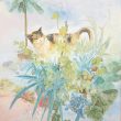 陳 響（ちん きょう）：夏 - 猫が見えない世界の祭りを見つけた瞬間、2014年7月広州美術学院 卒業、2017年4月早稲田文化館 卒業、2018年女子美術大学大学院 博士前期課程 日本画研究領域 在学中【1620×1120mm／雲肌麻紙、岩絵具】