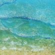 出町麻衣子：裾 - 沖縄の海の白波がワンピーズの裾のようでした。 2016年 女子美術大学芸術学部美術学科日本画専攻卒業【455×273mm／雲肌麻紙、岩絵の具、アクリル絵の具】